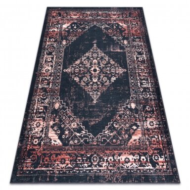 ANTIKA kilimas 120 tek, modernus ornamentas, plaunamas - juodas / terakotos ANTIKA kilimas 120 tek, modernus ornamentas, plaunamas - juodas / terakotos