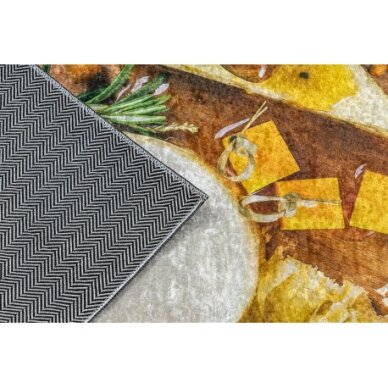 ANDRE 9009 plaunamas kilimas Užkandžiai virtuvinis neslystantis - rudas / geltona 2 ANDRE 9009 plaunamas kilimas Užkandžiai virtuvinis neslystantis - rudas / geltona 2