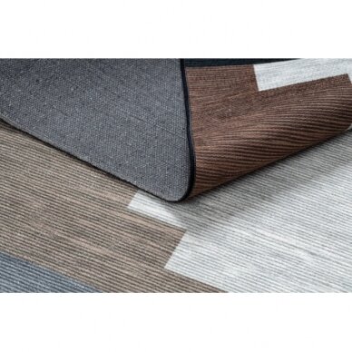 ANTIKA 126 tek kilimas, modernus geometrinis skalbiamas - smėlio spalvos / pilka 2 ANTIKA 126 tek kilimas, modernus geometrinis skalbiamas - smėlio spalvos / pilka 2