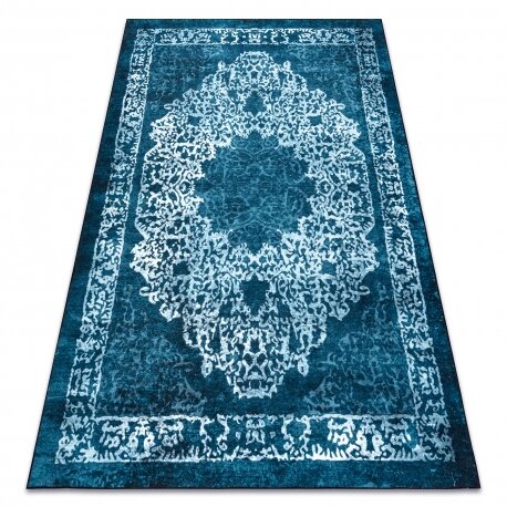 ANTIKA kilimas 123 tek, modernus ornamentas, plaunamas - mėlyna