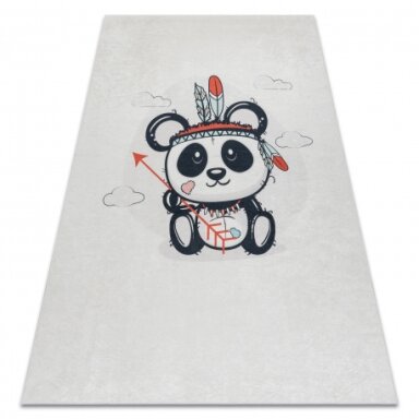 BAMBINO 1129 plaunamas kilimas panda vaikams neslystantis - kremas