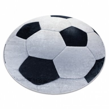 BAMBINO 2139 plaunamas kilimas Futbolo kamuolys, neslystantis - juodas / baltas BAMBINO 2139 plaunamas kilimas Futbolo kamuolys, neslystantis - juodas / baltas