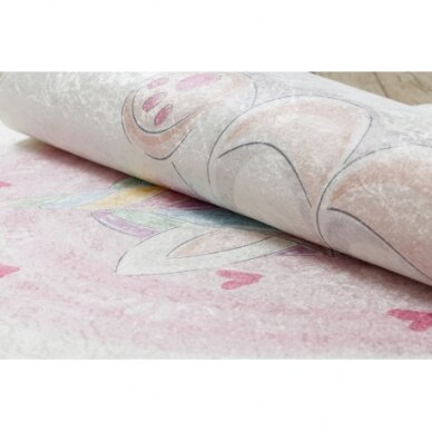 BAMBINO 1128 plaunamas kilimas Vienaragis vaikams neslystantis - kremas 3 BAMBINO 1128 plaunamas kilimas Vienaragis vaikams neslystantis - kremas 3