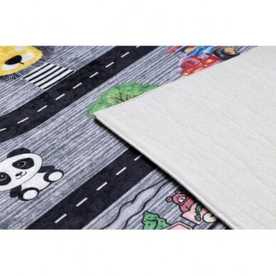 BAMBINO 2092 plaunamas kilimas Gatvės, automobiliai vaikams neslystantis - antracitas 1 BAMBINO 2092 plaunamas kilimas Gatvės, automobiliai vaikams neslystantis - antracitas 1