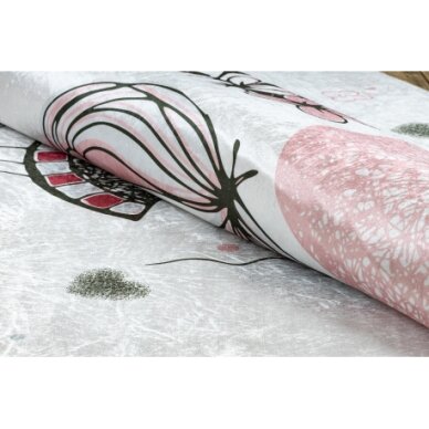 BAMBINO 2644 plaunamas kilimas Maža mergaitė, vienaragis, neslystantis - baltas / rožinis 3