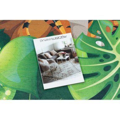 BAMBINO 2651 plaunamas kilimas Gyvūnai, Džiunglės neslystantis - žalias / rudas 2