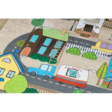 BAMBINO 34600 plaunamas kilimas Miestas, gatvės,neslystantis - smėlio spalvos / pilka 4 BAMBINO 34600 plaunamas kilimas Miestas, gatvės,neslystantis - smėlio spalvos / pilka 4