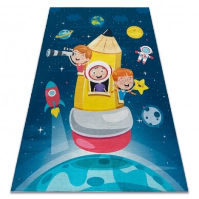 BAMBINO 42810 plaunamas kilimas Meškiukas, pilotas, neslystantis - mėlyna / ruda BAMBINO 42810 plaunamas kilimas Meškiukas, pilotas, neslystantis - mėlyna / ruda
