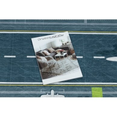 BAMBINO 46990 plaunamas kilimas Oro uostas, lėktuvai neslystantis - žalias / pilka 2