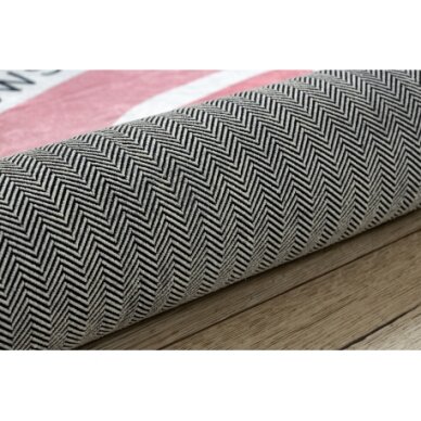 BAMBINO 47810 vaikiškas plaunamas kilimas Vaivorykštė, vienaragis neslystantis - baltas / rožinis 4