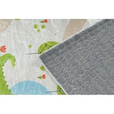 BAMBINO 50230 plaunamas kilimas Zoologijos sodas, gatvės, neslystantis - smėlio spalvos / žalias 4 BAMBINO 50230 plaunamas kilimas Zoologijos sodas, gatvės, neslystantis - smėlio spalvos / žalias 4