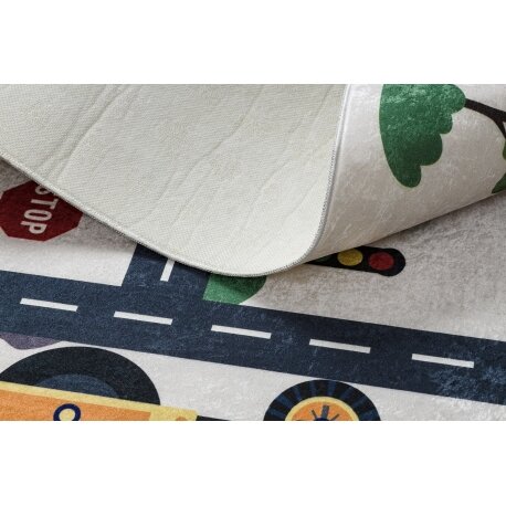 BAMBINO 2223 plaunamas kilimas Gatvės, automobiliai vaikams neslystantis - kremas 2 BAMBINO 2223 plaunamas kilimas Gatvės, automobiliai vaikams neslystantis - kremas 2