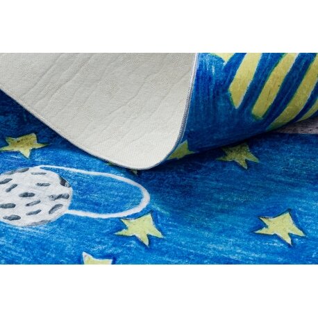 BAMBINO 2265 plaunamas kilimas Kosmosas, raketa vaikams neslystantis - mėlyna 2 BAMBINO 2265 plaunamas kilimas Kosmosas, raketa vaikams neslystantis - mėlyna 2