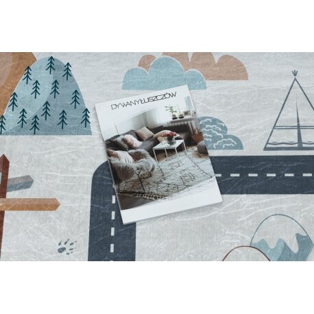 BAMBINO 46980 plaunamas kilimas Miškas, gatvės neslystantis - baltas / žalias 2 BAMBINO 46980 plaunamas kilimas Miškas, gatvės neslystantis - baltas / žalias 2