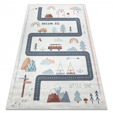 BAMBINO 46980 plaunamas kilimas Miškas, gatvės neslystantis - baltas / žalias BAMBINO 46980 plaunamas kilimas Miškas, gatvės neslystantis - baltas / žalias