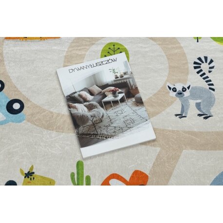 BAMBINO 50230 plaunamas kilimas Zoologijos sodas, gatvės, neslystantis - smėlio spalvos / žalias 2 BAMBINO 50230 plaunamas kilimas Zoologijos sodas, gatvės, neslystantis - smėlio spalvos / žalias 2