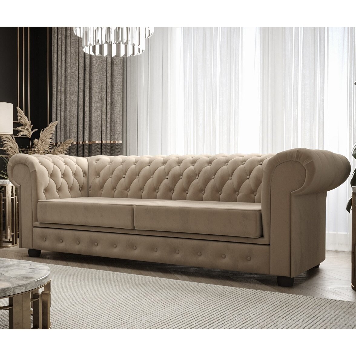 Trivietė sofa - lova "CHESTERFIELD" Trivietė sofa - lova "CHESTERFIELD"