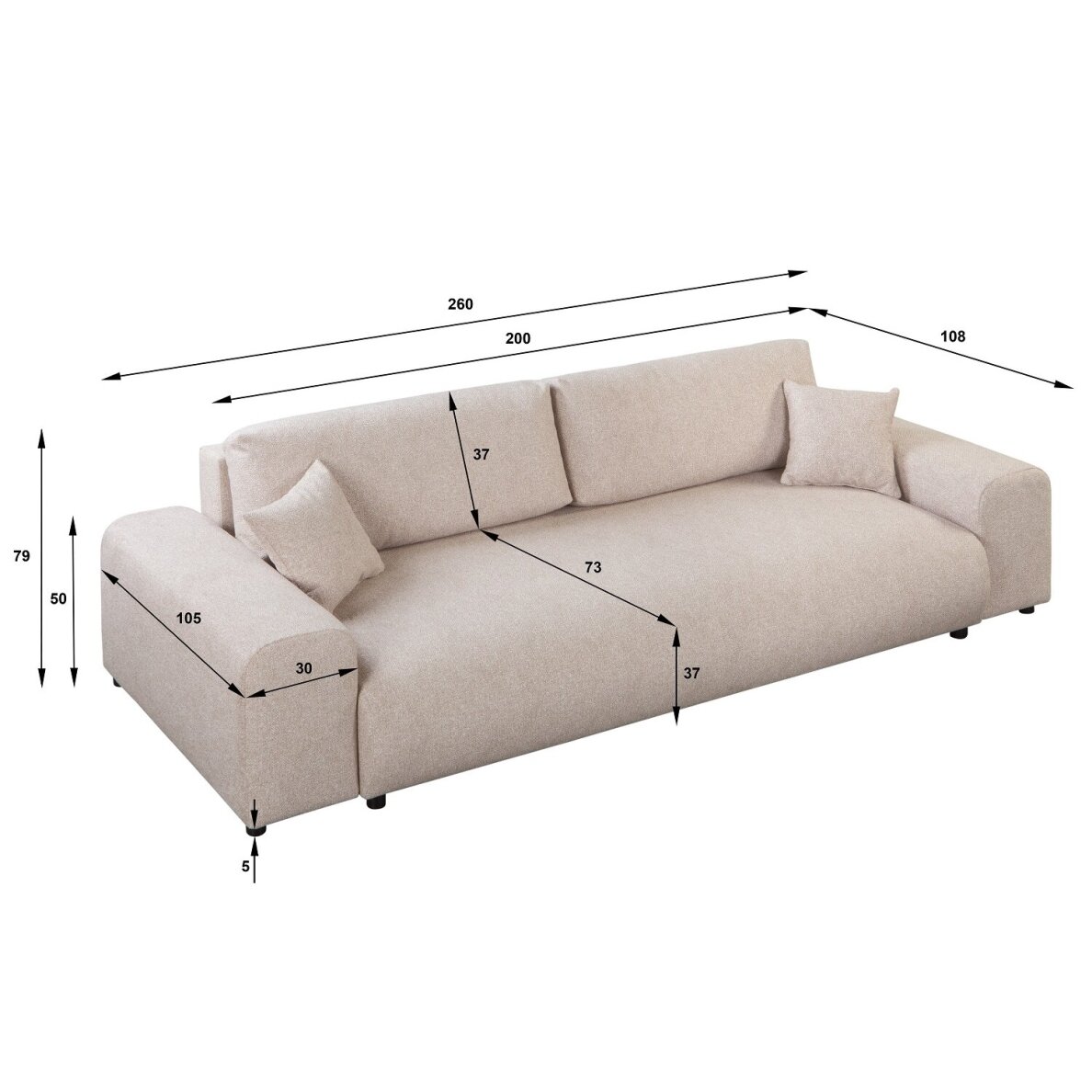 Keturvietė sofa lova "JUSTIN" 11 Keturvietė sofa lova "JUSTIN" 11