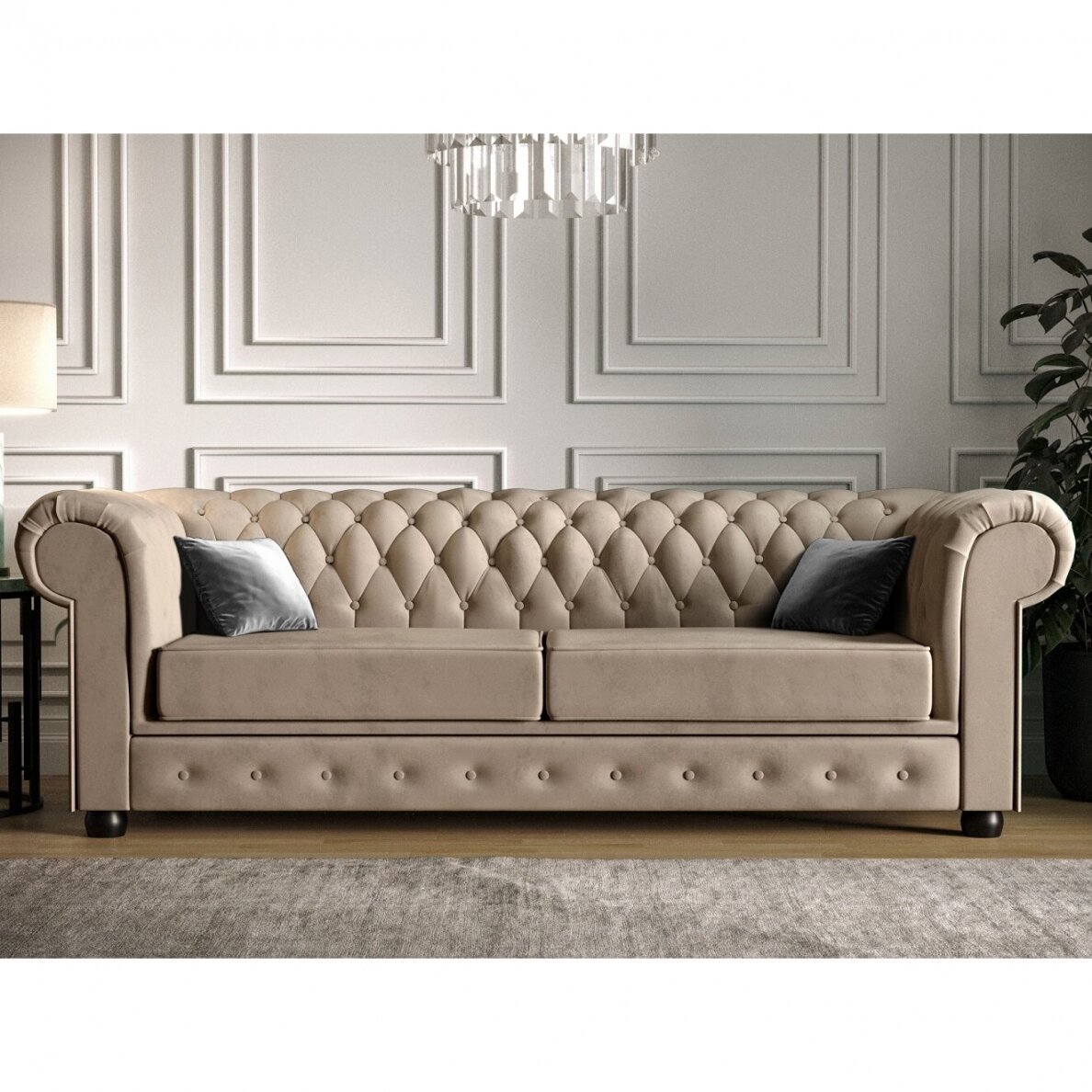 Trivietė sofa - lova "CHESTERFIELD" 1 Trivietė sofa - lova "CHESTERFIELD" 1