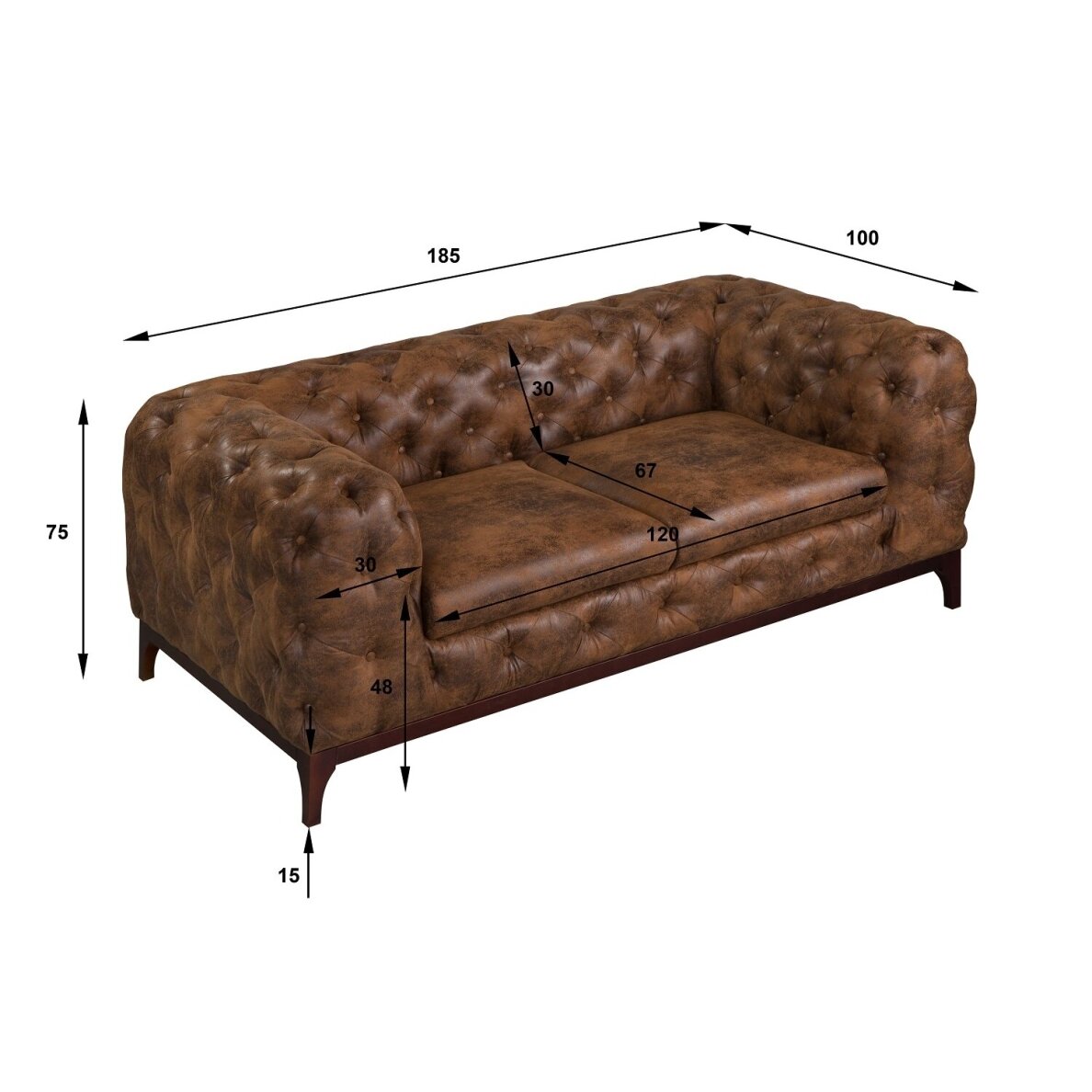 Dvivietė sofa "TERELL" 2 Dvivietė sofa "TERELL" 2