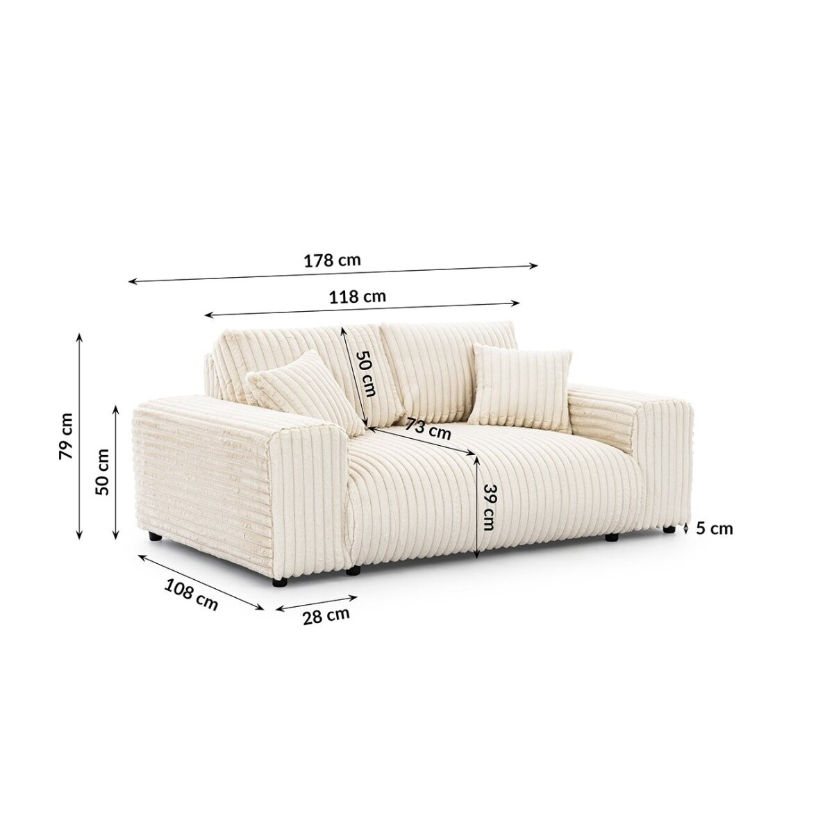 Dvivietė sofa "JUSTIN" 4 Dvivietė sofa "JUSTIN" 4
