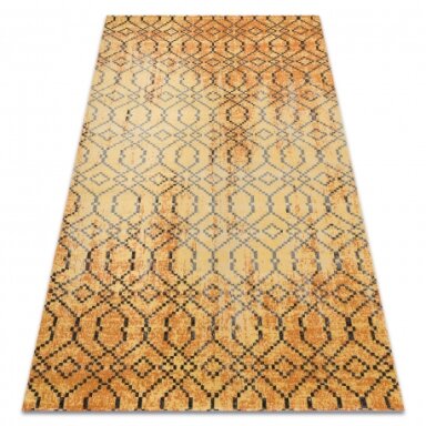 Modernus kilimas MUNDO D5751 glamour lauko oranžinis / juoda Modernus kilimas MUNDO D5751 glamour lauko oranžinis / juoda