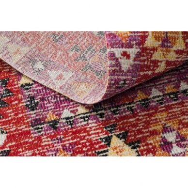 Modernus kilimas MUNDO D7701 rombiniai, boho lauko rožinė / smėlio spalvos 2 Modernus kilimas MUNDO D7701 rombiniai, boho lauko rožinė / smėlio spalvos 2