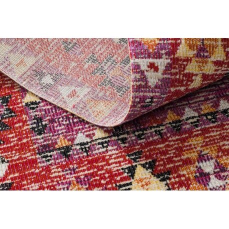 Modernus kilimas MUNDO D7701 rombiniai, boho lauko rožinė / smėlio spalvos 2 Modernus kilimas MUNDO D7701 rombiniai, boho lauko rožinė / smėlio spalvos 2