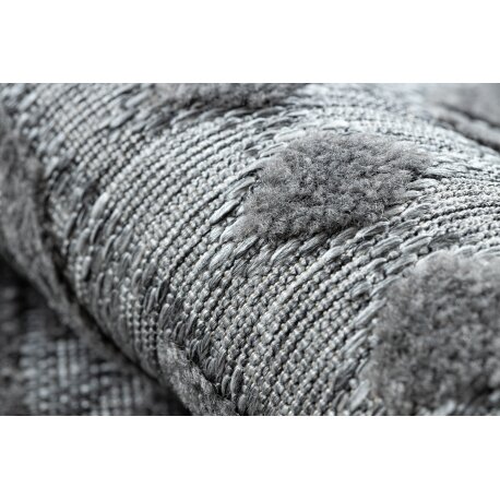 Struktūrinis kilimas SOLE D3852 Boho, rombai – plokščiai austas pilkas 3 Struktūrinis kilimas SOLE D3852 Boho, rombai – plokščiai austas pilkas 3