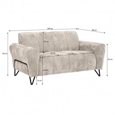 Dvivietė sofa "VOLARE" 4 Dvivietė sofa "VOLARE" 4