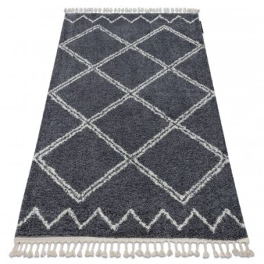 Kilimas BERBER ASILA B5970 pilka / balta kutai berberinis marokietiškas Kilimas BERBER ASILA B5970 pilka / balta kutai berberinis marokietiškas