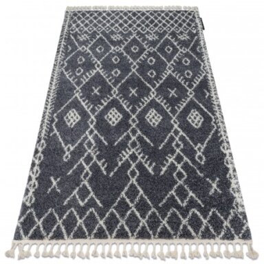 Kilimas BERBER TANGER B5940 pilka / balta kutai berberinis marokietiškas Kilimas BERBER TANGER B5940 pilka / balta kutai berberinis marokietiškas