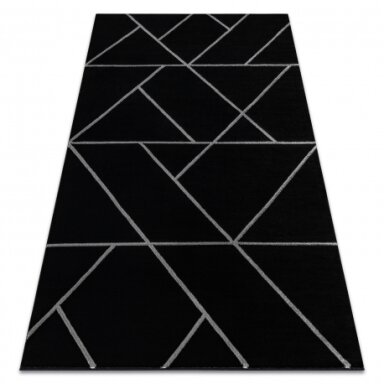 Kilimas EMERALD išskirtinis 7543 glamour, stilingas geometrinis juodas / sidabras Kilimas EMERALD išskirtinis 7543 glamour, stilingas geometrinis juodas / sidabras