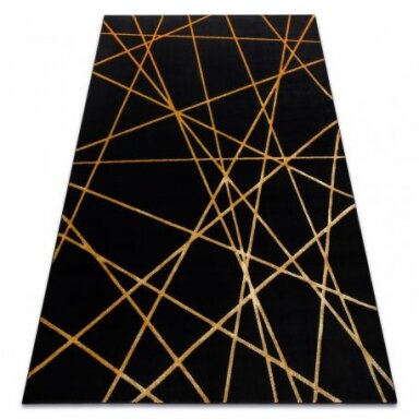 Kilimas GLOSS Šiuolaikinis 406C 86 stilingas, glamour, art deco, geometrinis juoda / auksas Kilimas GLOSS Šiuolaikinis 406C 86 stilingas, glamour, art deco, geometrinis juoda / auksas