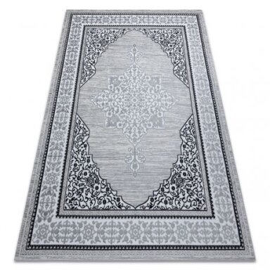 Kilimas GLOSS Šiuolaikinis 8490 52 Ornamentas, stilingas rėmas, dramblio kaulo / pilka Kilimas GLOSS Šiuolaikinis 8490 52 Ornamentas, stilingas rėmas, dramblio kaulo / pilka