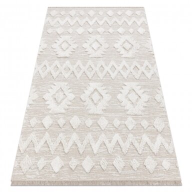 Kilimas MOROC 22319 rombai boho Ekologiškas, Eko sizalis, kutai - struktūrinis smėlio spalvos / kreminė Kilimas MOROC 22319 rombai boho Ekologiškas, Eko sizalis, kutai - struktūrinis smėlio spalvos / kreminė
