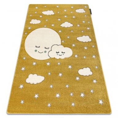 Kilimas PETIT MOON mėnulis, žvaigždės, debesys auksas Kilimas PETIT MOON mėnulis, žvaigždės, debesys auksas