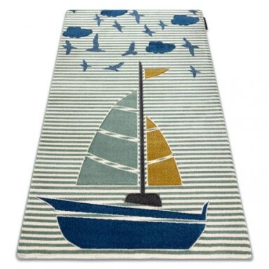 Kilimas PETIT SAIL valtis, burlaivis žalias Kilimas PETIT SAIL valtis, burlaivis žalias