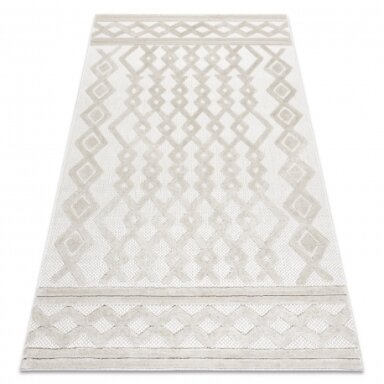 Kilimas SANTO sizalio virvelės 58389 rombai, geometrinis, zigzagas smėlio spalvos Kilimas SANTO sizalio virvelės 58389 rombai, geometrinis, zigzagas smėlio spalvos