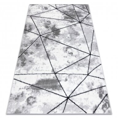 Kilimas Šiuolaikinis COZY Polygons, geometrinis, trikampiai - Struktūrinis, dviejų sluoksnių vilna, pilka Kilimas Šiuolaikinis COZY Polygons, geometrinis, trikampiai - Struktūrinis, dviejų sluoksnių vilna, pilka