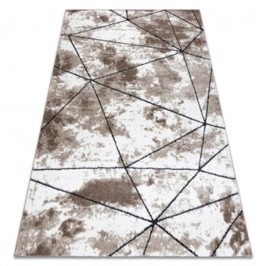 Kilimas Šiuolaikinis COZY Polygons, geometrinis, trikampiai - Struktūrinis, dviejų sluoksnių vilna rudas Kilimas Šiuolaikinis COZY Polygons, geometrinis, trikampiai - Struktūrinis, dviejų sluoksnių vilna rudas