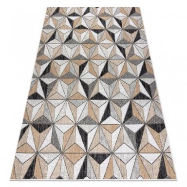 Kilimas sizalio virvelės COOPER Mosaic, Trikampiai 22222 ecru / juoda Kilimas sizalio virvelės COOPER Mosaic, Trikampiai 22222 ecru / juoda