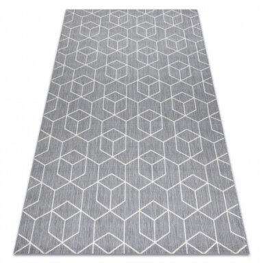 Kilimas sizalio virvelės FLAT 48655/637 kauliukai 3D Kilimas sizalio virvelės FLAT 48655/637 kauliukai 3D