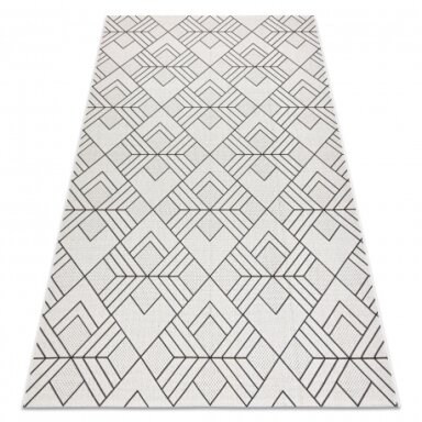 Kilimas sizalio virvelės FLAT 48731960 Kvadratai, rombai, geometrinis kreminė / pilka Kilimas sizalio virvelės FLAT 48731960 Kvadratai, rombai, geometrinis kreminė / pilka