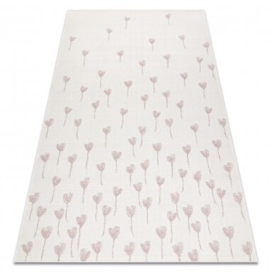 Kilimas sizalio virvelės FLAT 48779/526 Gėlės kreminė rožinė Kilimas sizalio virvelės FLAT 48779/526 Gėlės kreminė rožinė