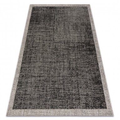 Kilimas sizalio virvelės FLOORLUX 20401 Rėmelis juoda / sidabras Kilimas sizalio virvelės FLOORLUX 20401 Rėmelis juoda / sidabras
