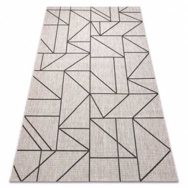 Kilimas sizalio virvelės FLOORLUX 20605 sidabras / juoda / smėlio spalvos TRIKAMPIAI, geometrinis Kilimas sizalio virvelės FLOORLUX 20605 sidabras / juoda / smėlio spalvos TRIKAMPIAI, geometrinis