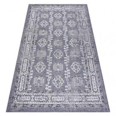 Kilimas sizalio virvelės SION Rėmelis, ornamentas, 2832 plokščias audimas mėlyna / rožinė / ecru Kilimas sizalio virvelės SION Rėmelis, ornamentas, 2832 plokščias audimas mėlyna / rožinė / ecru