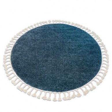 Kilimas BERBER 9000 Apskritas kilimas mėlynas Kilimas BERBER 9000 Apskritas kilimas mėlynas