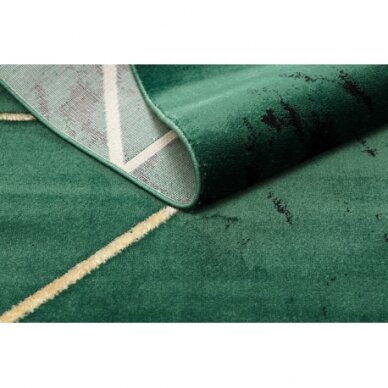 Kilimas EMERALD išskirtinis 1012 glamour, stilingas geometrinis, marmuras žalias / auksas 2